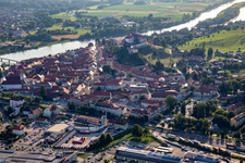 Old town from the west in Ptuj in the state Slovenia, Slovenia