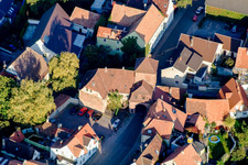 Aerial view of Tower room in the Upper Gate in the district Billigheim in Billigheim-Ingenheim in the state Rhineland-Palatinate, Germany