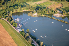 Aerial view of Wakepark Dooplek in Duplek in the state Slovenia, Slovenia