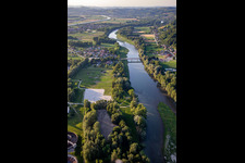 The Drava from the south in Maribor in the state Slovenia, Slovenia