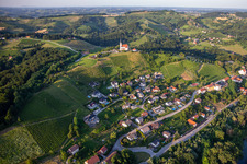Village between river and vineyards in Maribor in the state Slovenia, Slovenia