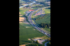 Aerial photograpy of Traffic jam on the E59 in Maribor in the state Slovenia, Slovenia