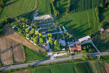 Aerial photograpy of Mobile Home & Camping Park Lijak in Nova Gorica in the state Slovenia, Slovenia