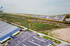 Aerial photograpy of Wörth State Port in Wörth am Rhein in the state Rhineland-Palatinate, Germany