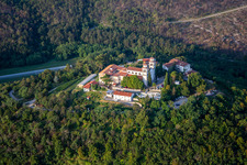 Oblique view of Miren Castle in Miren-Kostanjevica in the state Slovenia, Slovenia