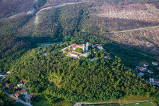 Miren Castle in Miren-Kostanjevica in the state Slovenia, Slovenia from above