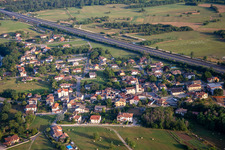 Aerial view of Savogna d’Isonzo in the state Gorizia, Italy