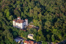 Aerial view of Castle of Rubbia in Savogna d’Isonzo in the state Gorizia, Italy