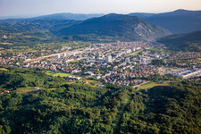 Downtown from the southeast in Nova Gorica in the state Slovenia, Slovenia