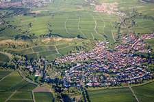 Aerial view of Under the small Kalmit in Ilbesheim bei Landau in the state Rhineland-Palatinate, Germany