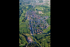Aerial view of From the west in the district Arzheim in Landau in der Pfalz in the state Rhineland-Palatinate, Germany