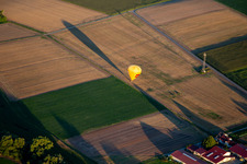 PfalzGas hot air balloons landed in Steinweiler in the state Rhineland-Palatinate, Germany