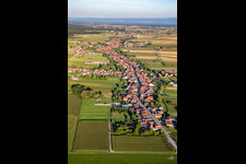 Aerial view of From the west in Schleithal in the state Bas-Rhin, France
