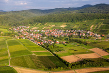 From the east in the district Pleisweiler in Pleisweiler-Oberhofen in the state Rhineland-Palatinate, Germany