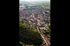 Kurtalstraße from the west in Bad Bergzabern in the state Rhineland-Palatinate, Germany