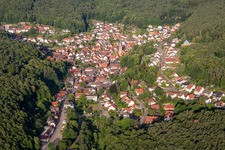 Aerial view of From the east in Dörrenbach in the state Rhineland-Palatinate, Germany