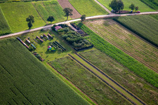 Aerial view of Garden in Aschbach in the state Bas-Rhin, France