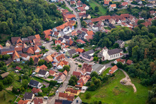 Aerial photograpy of Neewiller-près-Lauterbourg in the state Bas-Rhin, France