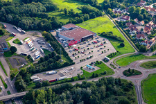 Market in Scheibenhard in the state Bas-Rhin, France