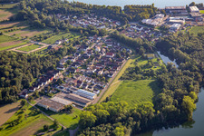 Aerial view of District Grauelsbaum in Lichtenau in the state Baden-Wuerttemberg, Germany
