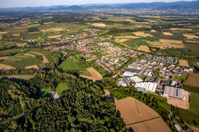 From the southwest in the district Scherzheim in Lichtenau in the state Baden-Wuerttemberg, Germany