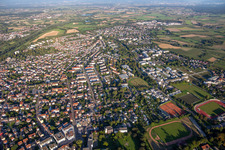 From the northwest in Kehl in the state Baden-Wuerttemberg, Germany