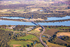 Pont Pflimlin Bridge over the Rhine to Altenheim in Eschau in the state Bas-Rhin, France