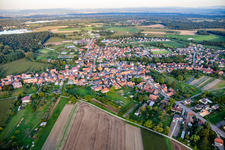 Obenheim in the state Bas-Rhin, France seen from above
