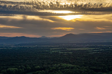 Sunset over the Vosges in Sermersheim in the state Bas-Rhin, France