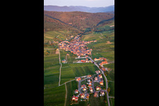 Aerial view of Blienschwiller in the state Bas-Rhin, France