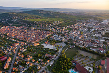 Aerial view of From the southeast in Obernai in the state Bas-Rhin, France