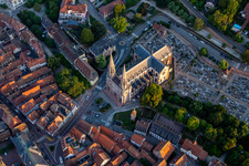Oblique view of Church of Saints Peter and Paul in Obernai in the state Bas-Rhin, France