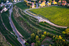 Aerial view of National Memorial of the Incorporated Forces in Obernai in the state Bas-Rhin, France