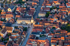 Mairie de Rosheim and Tour de l'Horloge ou Zittgloeckel in Rosheim in the state Bas-Rhin, France