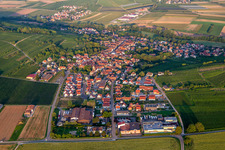 Aerial view of Scharrachbergheim-Irmstett in the state Bas-Rhin, France