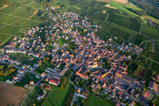 Aerial photograpy of Nordheim in the state Bas-Rhin, France
