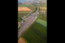 Motorway toll station A4 Hochfelden Sanef Service in Schwindratzheim in the state Bas-Rhin, France from above