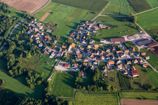 Aerial view of Walbourg in the state Bas-Rhin, France