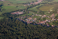Biblisheim in the state Bas-Rhin, France from the plane