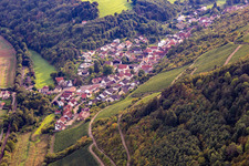 Aerial view of Raumbach in the state Rhineland-Palatinate, Germany
