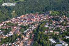 Historic old town from the north in Meisenheim in the state Rhineland-Palatinate, Germany