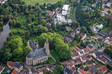 Castle Square and Castle Church Meisenheim in Meisenheim in the state Rhineland-Palatinate, Germany