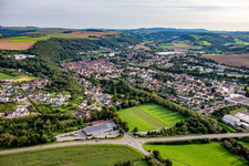 From the north in the Glan valley in Meisenheim in the state Rhineland-Palatinate, Germany