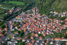 Old village center in Odernheim am Glan in the state Rhineland-Palatinate, Germany