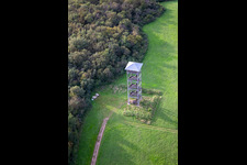 Heimberg Tower Schloßböckelheim in Schloßböckelheim in the state Rhineland-Palatinate, Germany from above