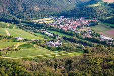 Oblique view of From the northwest in Oberhausen an der Nahe in the state Rhineland-Palatinate, Germany