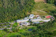 Oblique view of Three Castles Clinic in the district Ebernburg in Bad Kreuznach in the state Rhineland-Palatinate, Germany