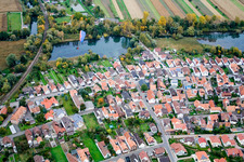 Village view in Berg in the state Rhineland-Palatinate, Germany from above
