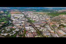 Panorama Industrial Park North in Bad Kreuznach in the state Rhineland-Palatinate, Germany