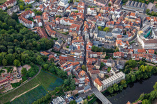 Old town with Mannheimer Straße in Bad Kreuznach in the state Rhineland-Palatinate, Germany